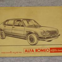 LIBRETTO USO E MANUTENZIONE ALFASUD 1.2-1.3-1.5