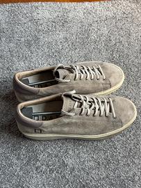 Sneakers D.A.T.E Levante beige in pelle scmosciata