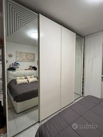 Armadio camera a specchio 4 scomparti