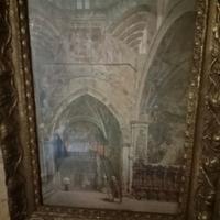 tela rara anni 50.raffigura abazia di chiaravalle