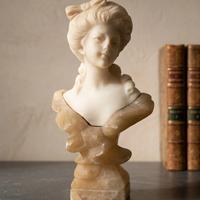Antico busto donna in alabastro - Art Nouveau