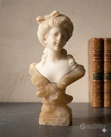 Antico busto donna in alabastro - Art Nouveau