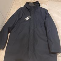 giaccone Piquadro blu con imbottitura interna blu