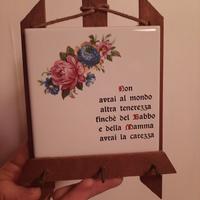 Piastrella decorativa appendi asciugamani vintage 