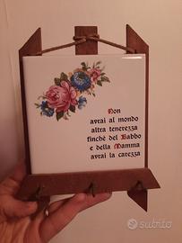 Piastrella decorativa appendi asciugamani vintage 