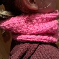 Scaldacollo in lana rosa