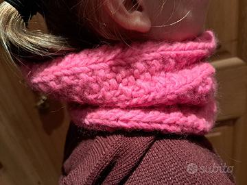 Scaldacollo in lana rosa