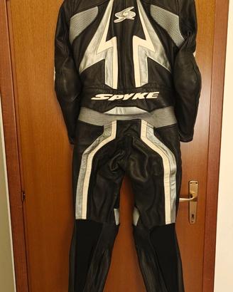 Tuta da moto in pelle divisibile SPYKE-Taglia 52