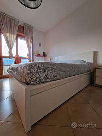 Letto contenitore matrimoniale IKEA MALM bianco