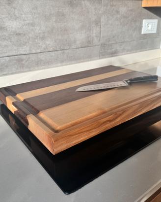 Tagliere in legno di noce nazionale e frassino