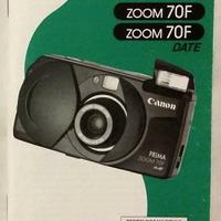 Libretto di istruzioni Canon Prima Zoom 70F Date