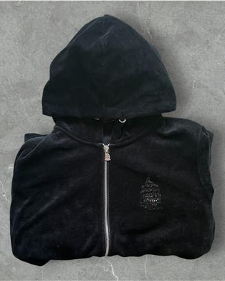 Felpa Marina Yachting Velluto Nera Zip Donna