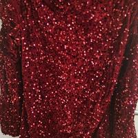 vestito con paillettes bordeaux