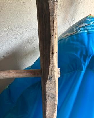 Scala  antica in legno da arredamento