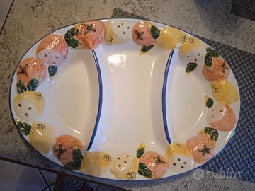 antipastiera vintage in ceramica smaltata