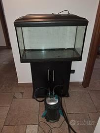 acquario, mobiletto, filtro e termostato