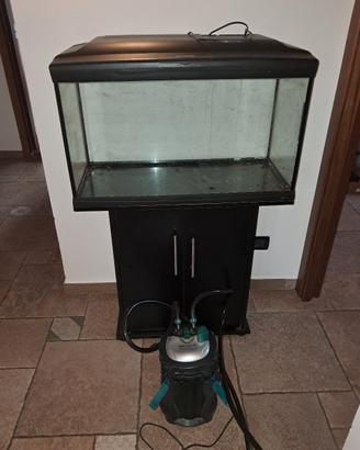 acquario, mobiletto, filtro e termostato