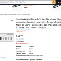 Yamaha P-125 Digital Piano