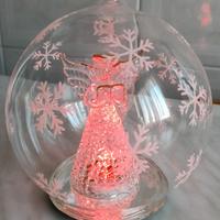 Ornamenti Natalizi Angelo Illuminato Vintage