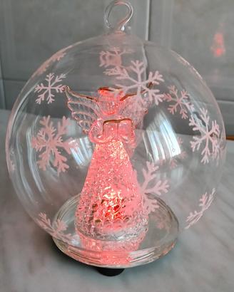 Ornamenti Natalizi Angelo Illuminato Vintage