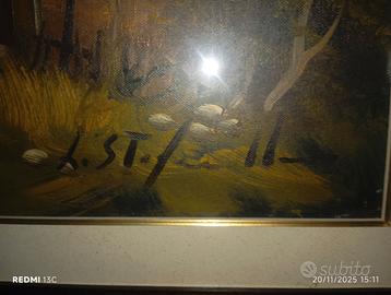 Quadro con cornice in legno massello