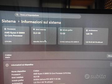PC fisso+monitor
