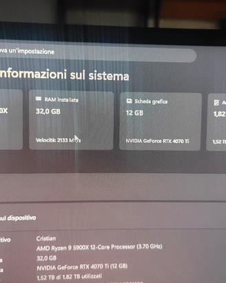 PC fisso+monitor