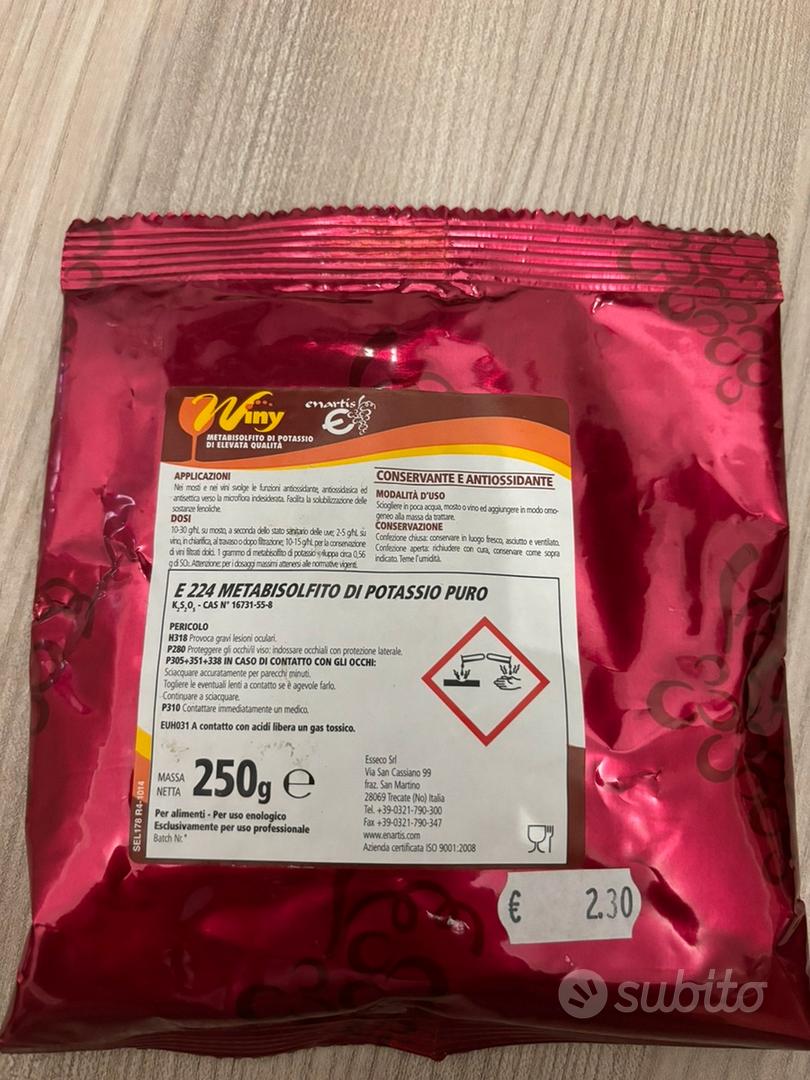 5 X Metabisolfito Di Potassio 10g - Stabilizzante Per Vino, Conservante E Sanitizzante Per Vinificazione - Foto 12