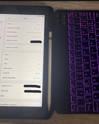 ipad 9th generazione + apple pen+cover+tastiera