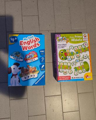 Gioco alfabeto Lisciani e Gioco inglese Ravensburg