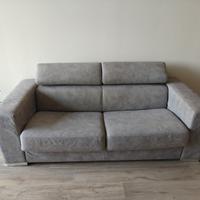 Divano letto grigio 2 posti moderno