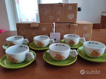 6 tazzine farfalla + zuccheriera nuovo