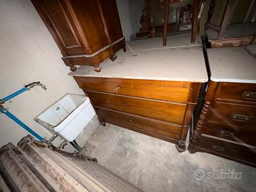 Canterani gemelli in noce