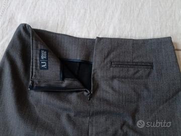 Gonna grigia al ginocchio ARMANI JEANS vintage T42