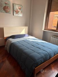 Letto una piazza e mezza con materasso in lattice