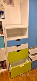 Armadio bambini IKEA bianco blu verde