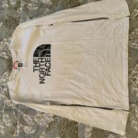 Tshirt north face  maniche lunghe bianca junior
