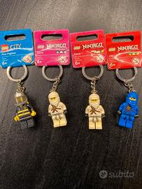 Lotto 4 Portachiavi LEGO Vintage (Ninjago + City P