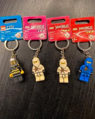 Lotto 4 Portachiavi LEGO Vintage (Ninjago + City P