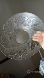 Centrotavola/piatto in vetro con lavorazione 