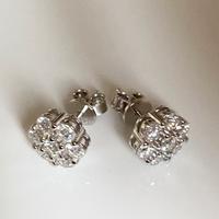 Orecchini Argento Moissanite 0,7 CT