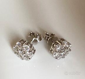 Orecchini Argento Moissanite 0,7 CT