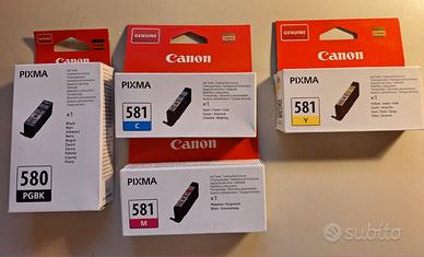 Canon cartucce originali: 4 cartucce PGI-580, CLI-