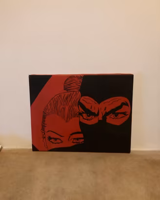 Quadro di Diabolik con Eva kant