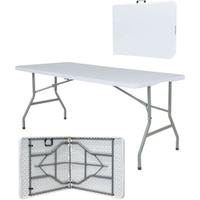 Tavolo Pieghevole Da Giardino 180 Cm Bianco