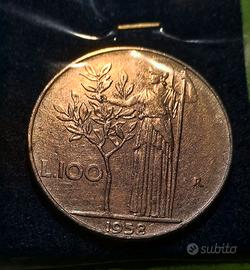 100 Lire 1958 Minerva