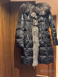 Piumino lungo donna con pelliccia MCS originale