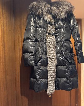 Piumino lungo donna con pelliccia MCS originale