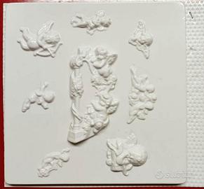 coppia di stampi per gesso angeli