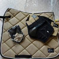 Equitazione set sottosella cuffia stinchiere